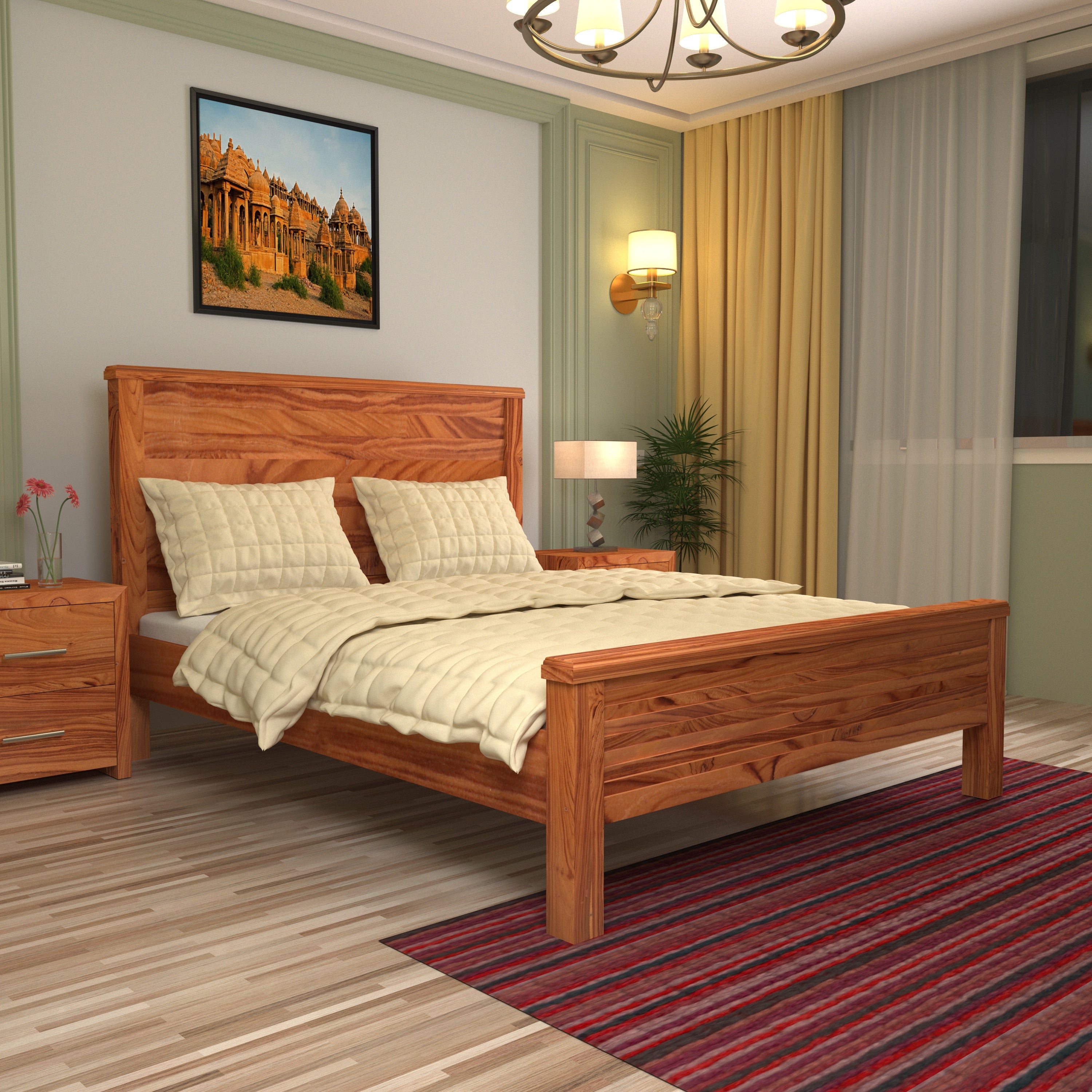 Cottage Look Queen Bed Bed