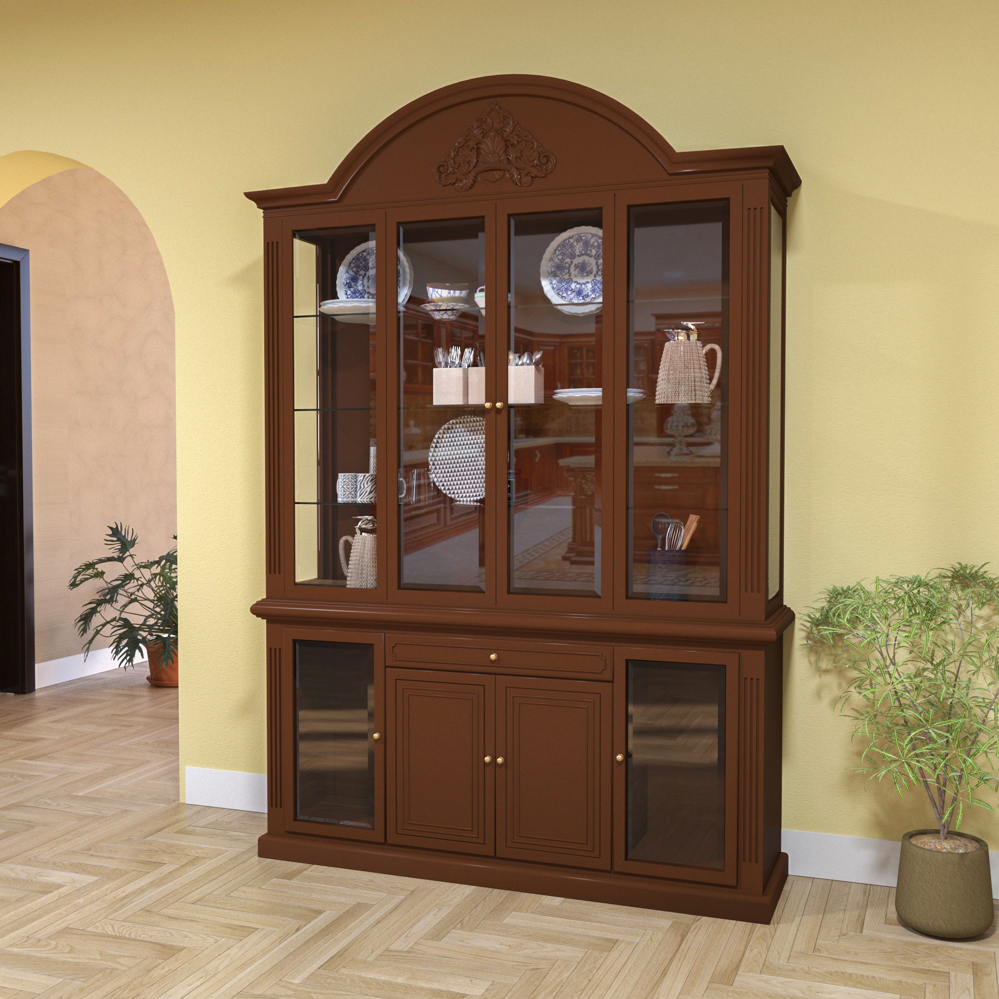 Old Retro Traditional Finished Wooden Decent Storage Handmade Wardrobe Wardrobe