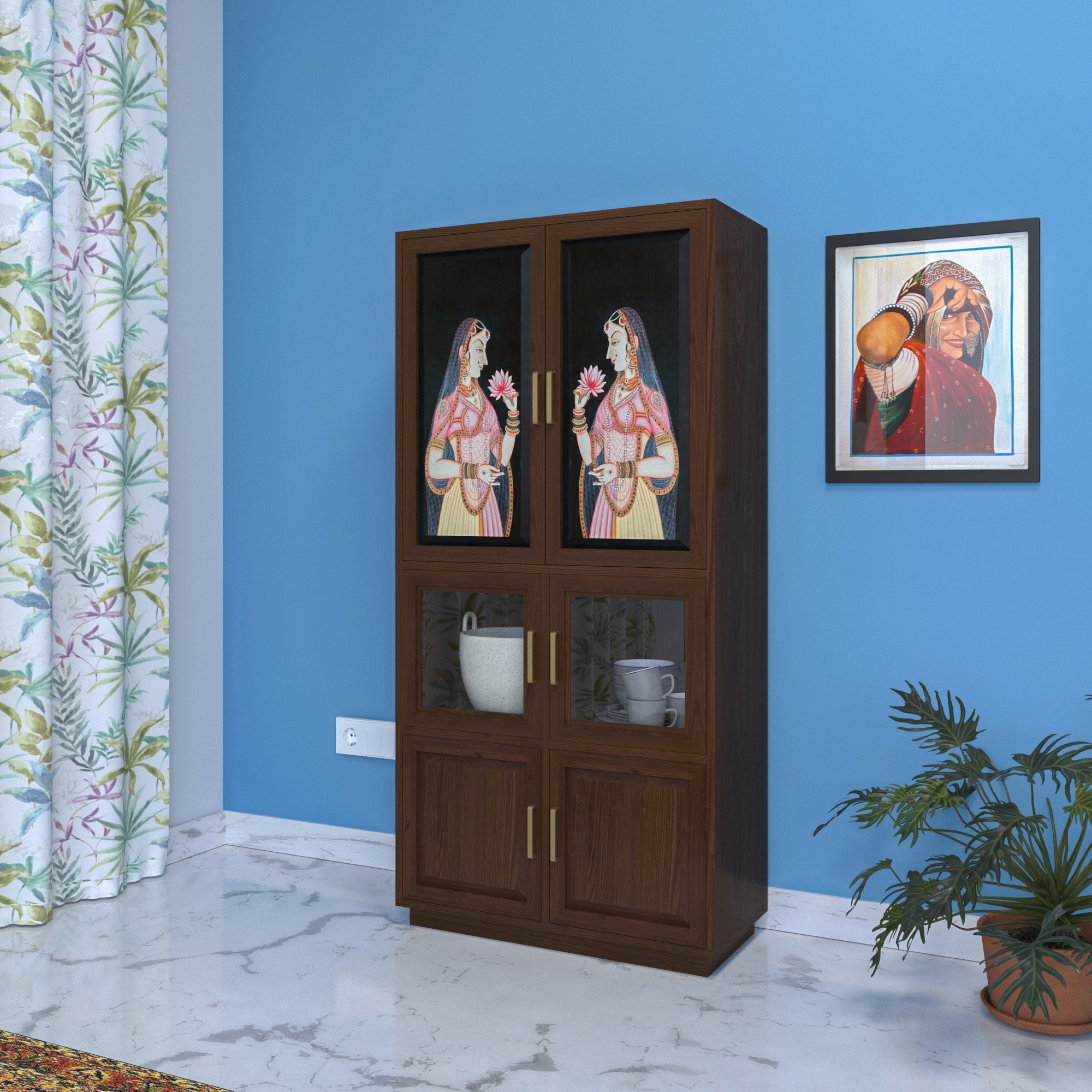 Old Vintage Heritage Finished Decent Storage Handmade Wardrobe Wardrobe