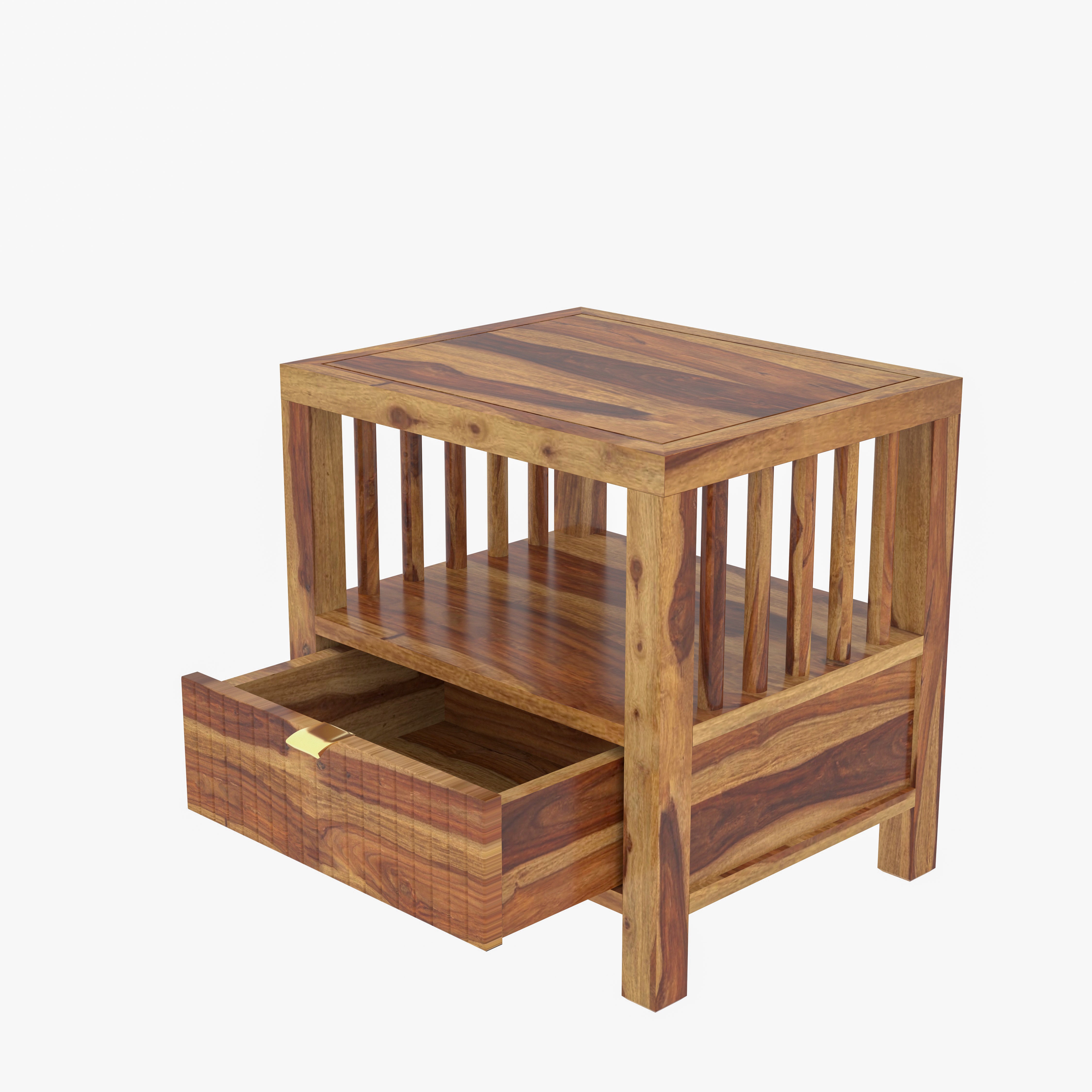 Trapper Vintage Stripped Wooden Handmade Bedside Bedside