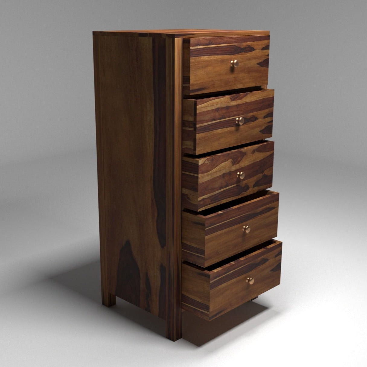 Elegant Solid Five-Drawer Sheesham Chest for Timeless Storage Solutions Drawer's Chest