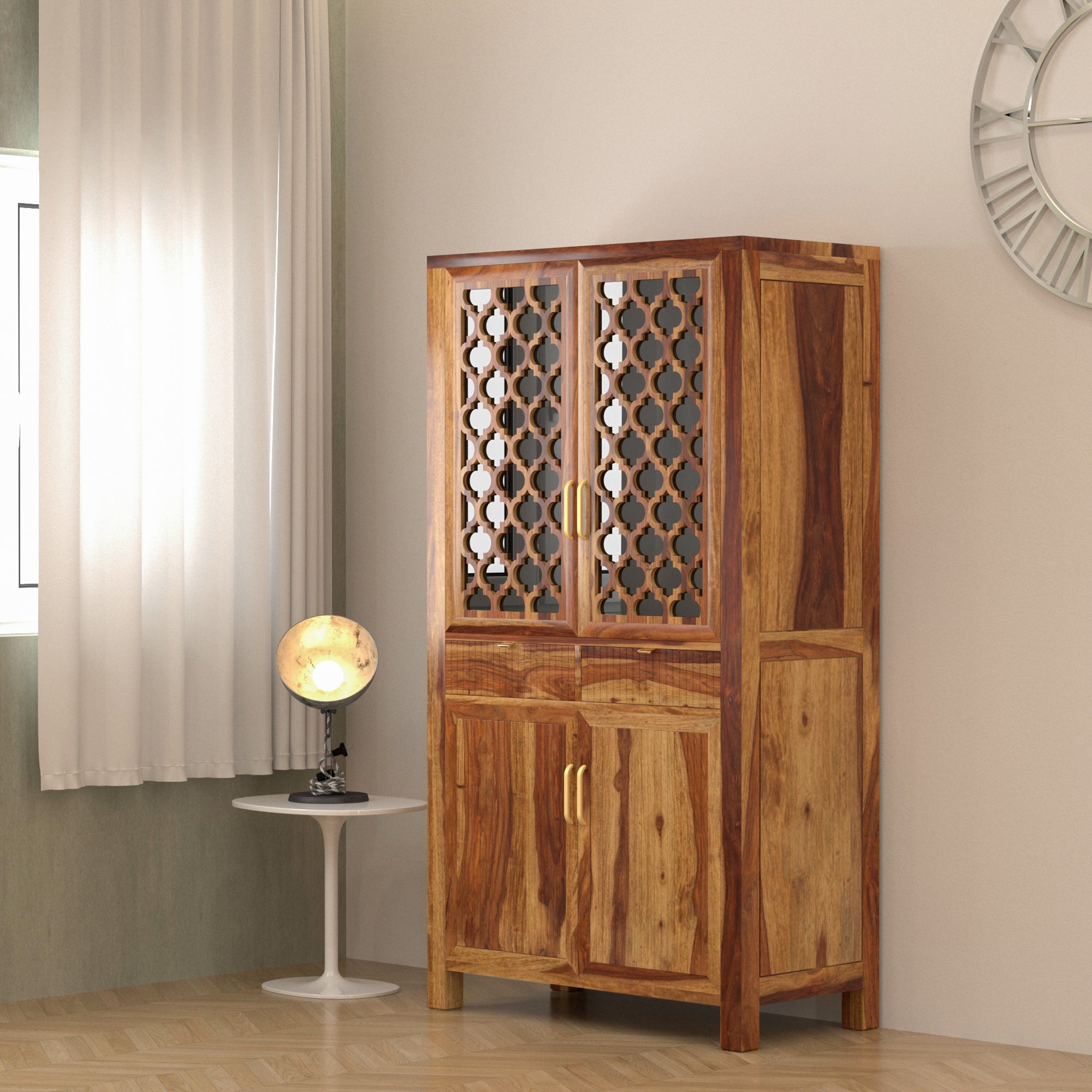 Asian Heritage Finished Wooden Handmade Wardrobe Wardrobe