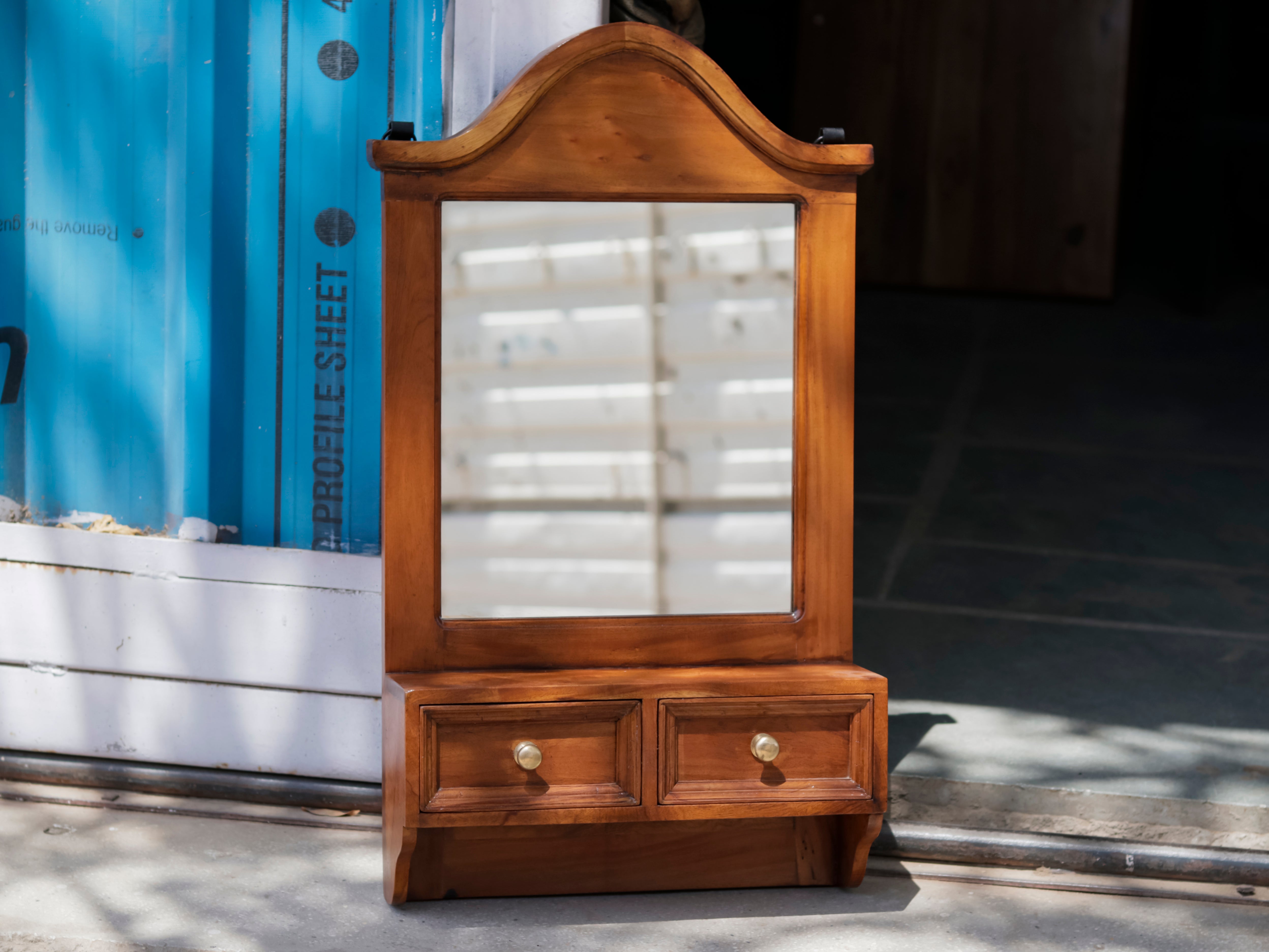 French arch style double drawer mirror frame Mirror
