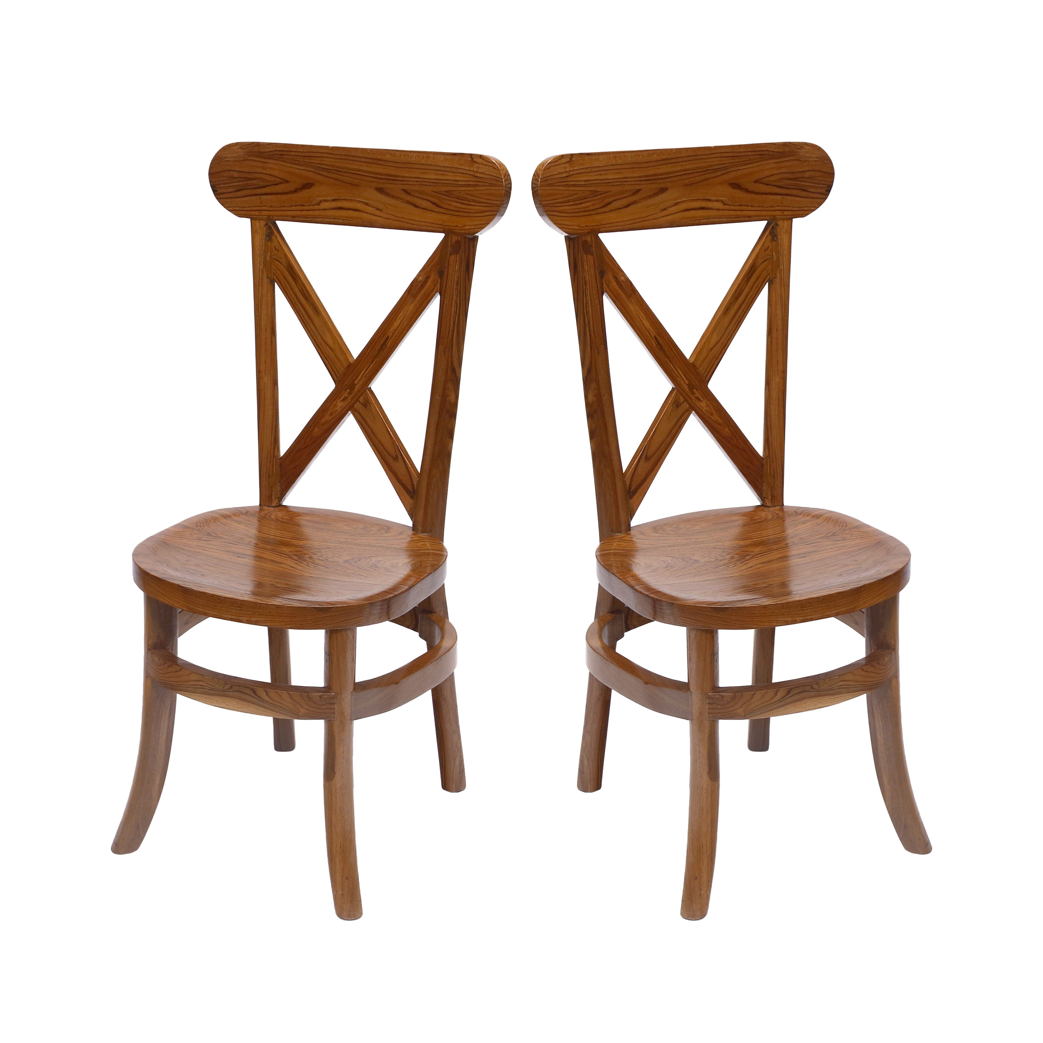 (Set of 2) Criss Cross Curved Dining Chair Dining Chair