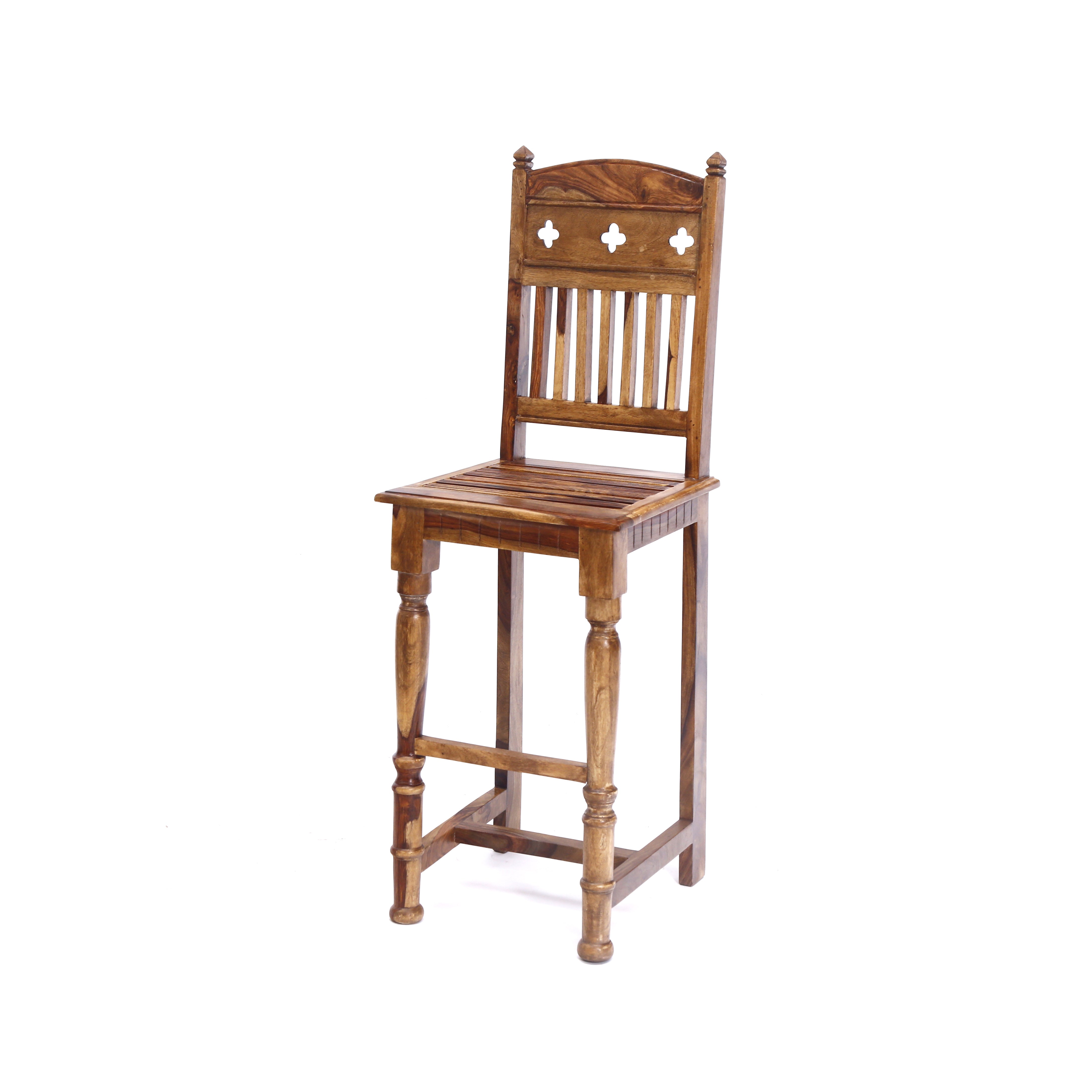 Classic Handmade Wooden Sheesham Wooden Regal Bar Chair Bar Chair